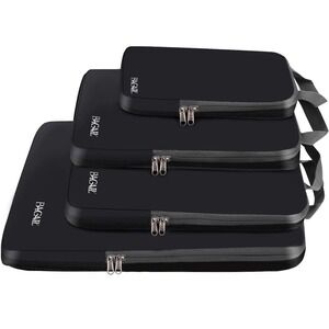 Black Garment Storage Bags - 4-Pack Travel & Closet Organizers